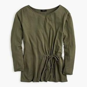J.Crew side tie cinch tee shirt moss green (M)